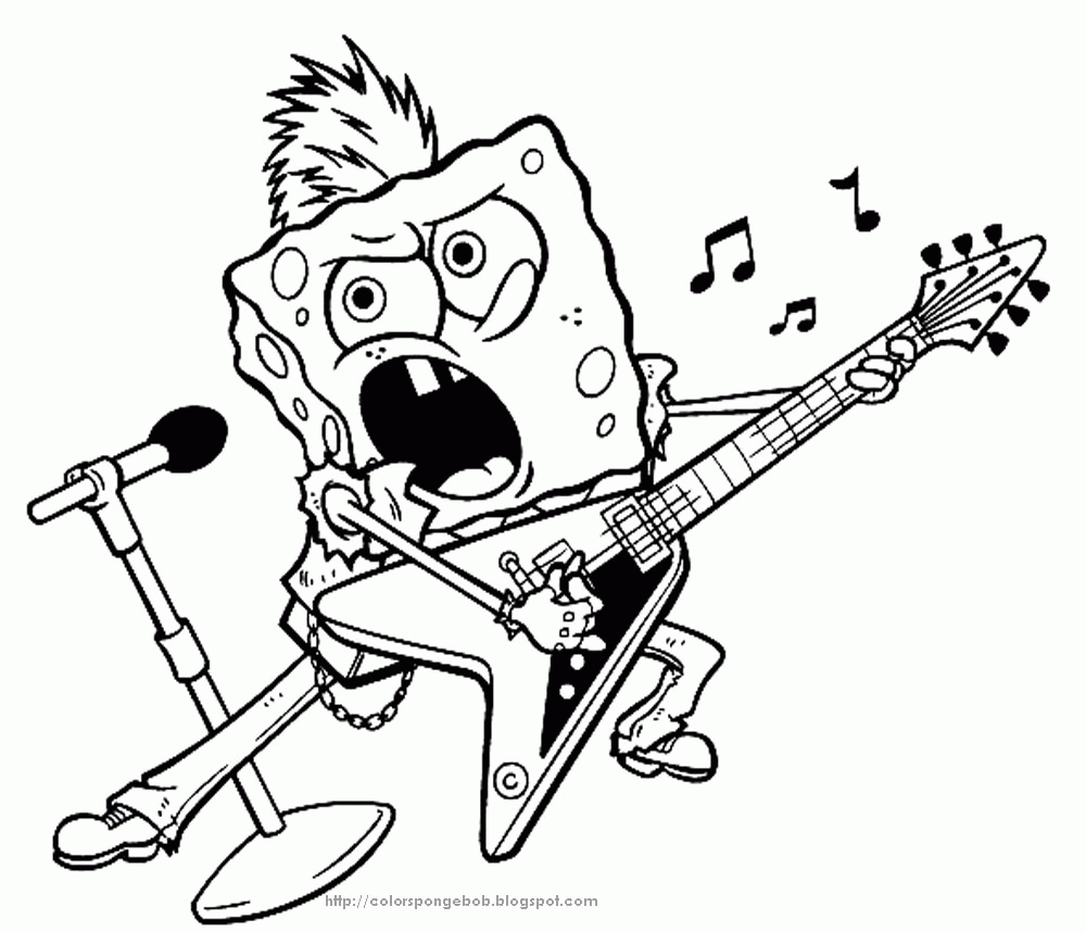 Plansa de colorat cu Spongebob 70 87